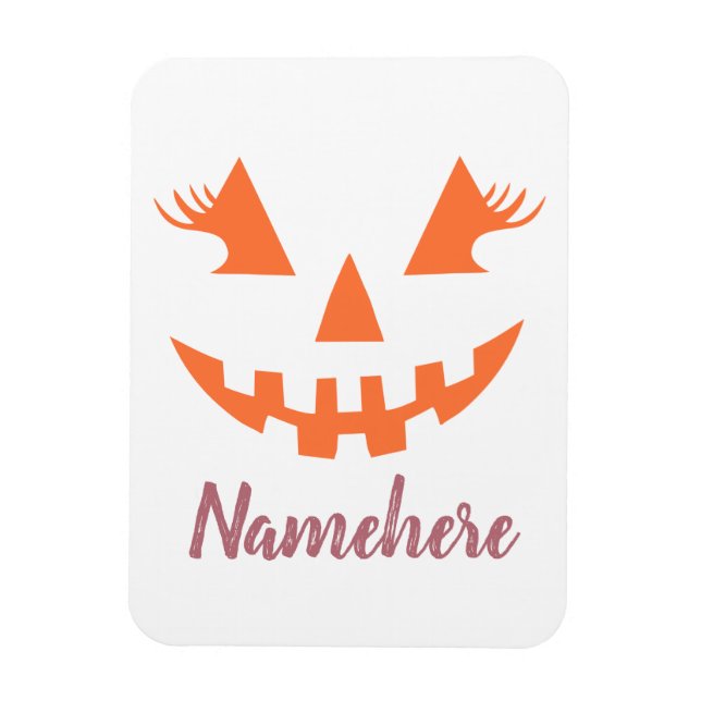 Ímã Halloween da Girly Jack O Lanterna Pumpkin Persona (Vertical)