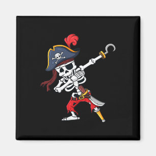 Imã Halloween Dabbing Pirate Skeleton Diversão Dab Boy