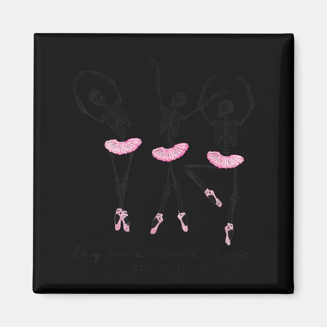 Imã Halloween Dancing Skeleton Dry Bones Come Alive Ch (Frente)