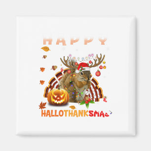 Imã Halloween De Esquilo E Feliz Natal Hallo