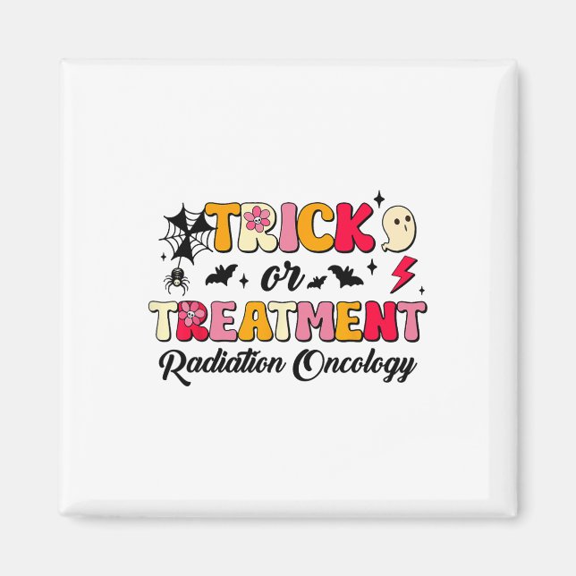 Imã Halloween De Oncologia De Trick Ou De Tratamento (Frente)