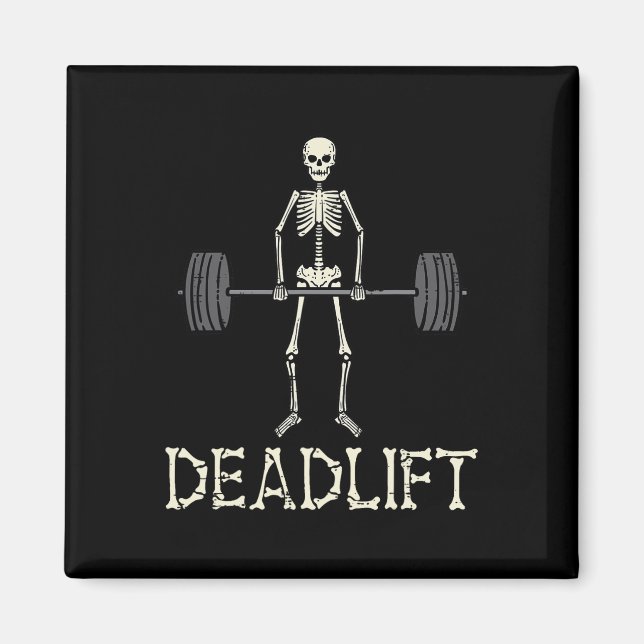Imã Halloween Deadelevador Skeleton Gym Workout Figuru (Frente)