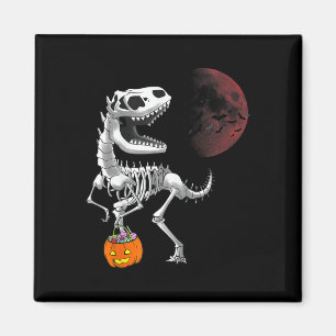 Imã Halloween Dinossaur T Rex Skeleton Garotos Assusta