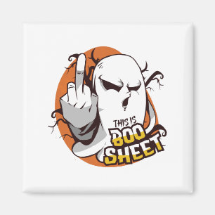 Imã Halloween Engraçado Fantasma Dizendo Para Boo Love