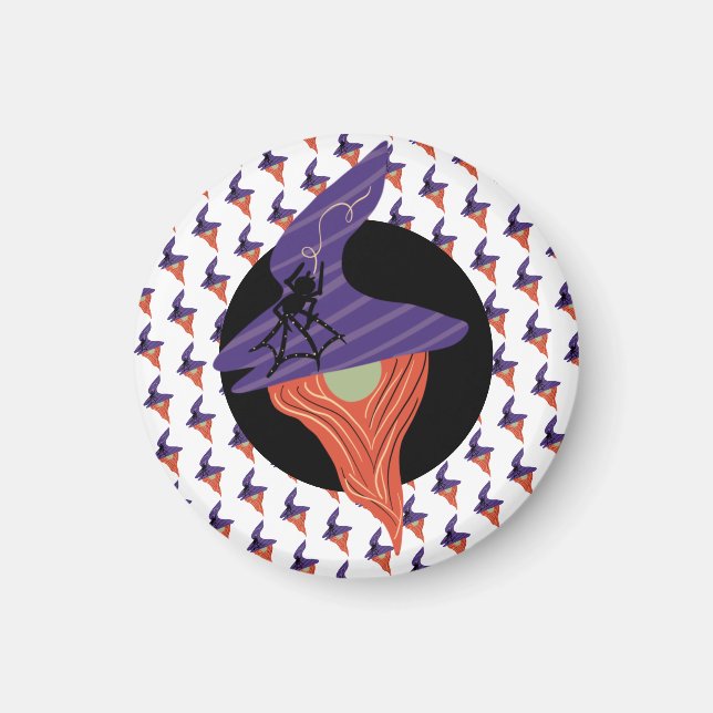 Imã Halloween Favor do Gnome Spider Padrão (Frente)