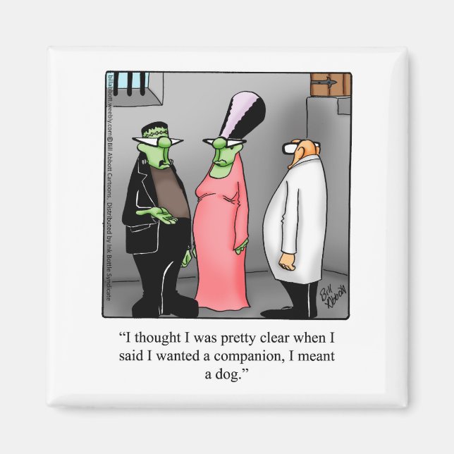 Imã Halloween Frankenstein Humor Magnet (Frente)
