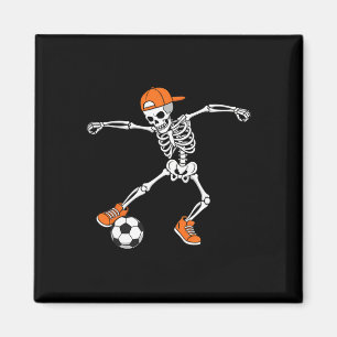 Imã Halloween Futebol Esqueleto Pé de Truque ou Tratam