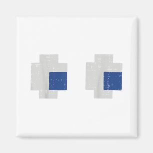 Imã Halloween Gamer Pixel Eyes Jogos Costume Men Boys