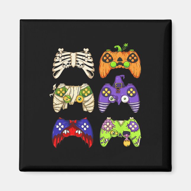 Imã Halloween Gaming Controller Men Meninos Gamer Ha (Frente)