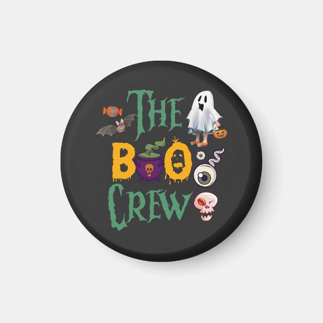 Imã Halloween Ghost Boo Spooky E Engraçado Magnet (Frente)