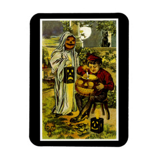 Ímã Halloween Ghost e Jack-o-Lanterna