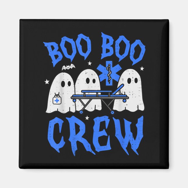 Imã Halloween Ghost Ems Emt Paramedic Funny Emergency  (Frente)