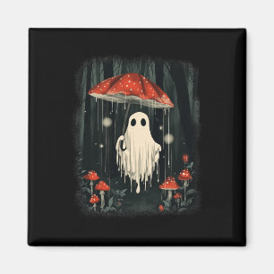 Imã Halloween Ghost Mushroom Spooky Season Cottagecore