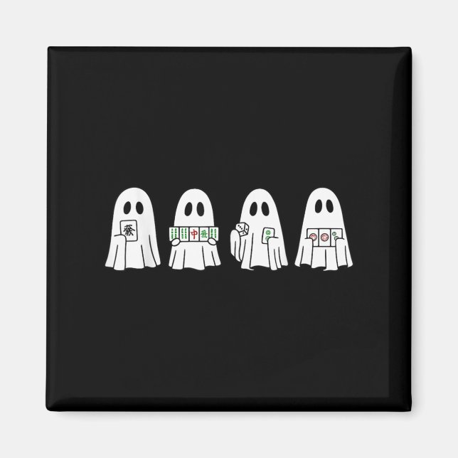 Imã Halloween Ghost Playing Mahjong Soky Season Game D (Frente)