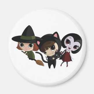 Imã Halloween Girls