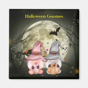 Imã Halloween Gnomos Completa Família Lua