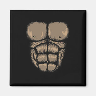 Imã Halloween Gorilla Chest Costume Cute Monkey Muscul