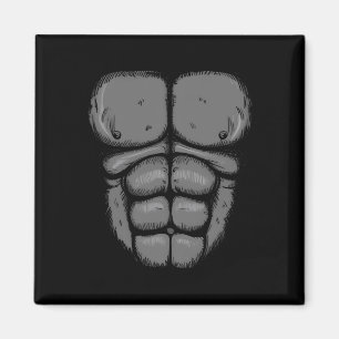 Imã Halloween Gorilla Monkey Belly Chest Costume Men B