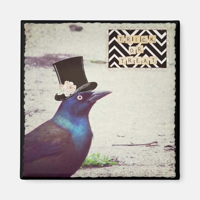 Imã Halloween Grackle (Frente)