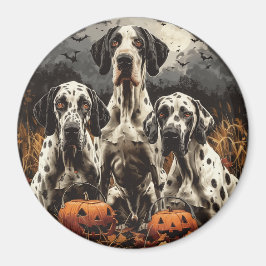 Imã Halloween - Grande Dane Dogs Jack O Lantern