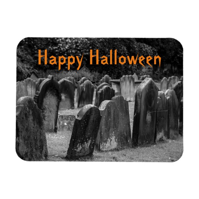 Ímã Halloween Graveyard Tombstones (Horizontal)
