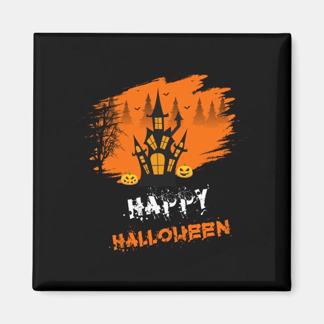Imã Halloween Happy Halloween Aniversário (Frente)