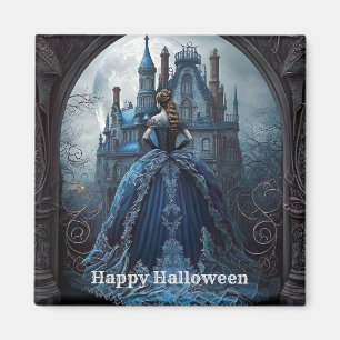 Imã Halloween Hauneen Casa Azul Noite Assustadora