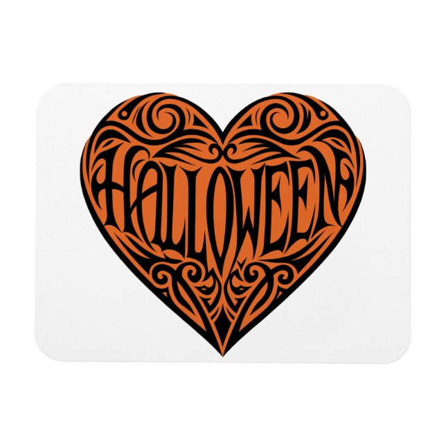 Ímã Halloween Heart, Black Heart, Holiday (Horizontal)