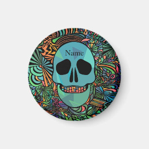 Imã Halloween Hippie Skull Thunder_Cove