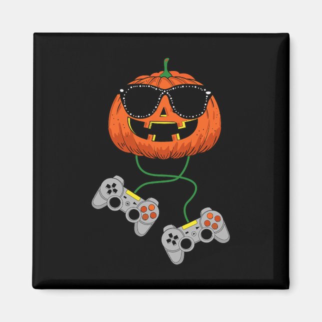Imã Halloween Jack O Lantern Gamer Boys Brincadeira H (Frente)