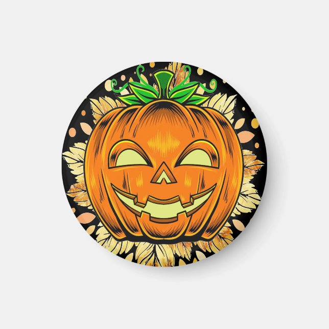 Imã Halloween Jackolantern Spooky Pumpkin (Frente)