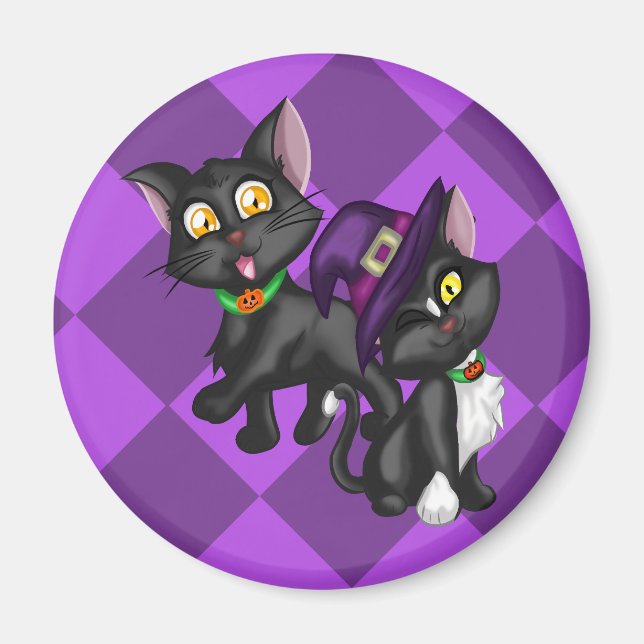 Imã Halloween Kittens (Frente)