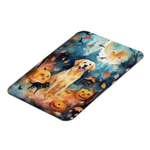 Ímã Halloween Lappund Finlandês Com Pumpkins Assustado