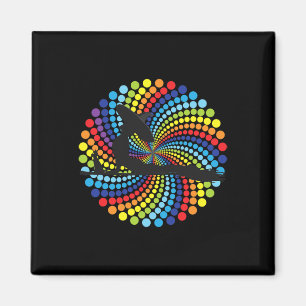 Imã Halloween Lgbt Ioga Bruxa Orgulho Hippie Arco-íris