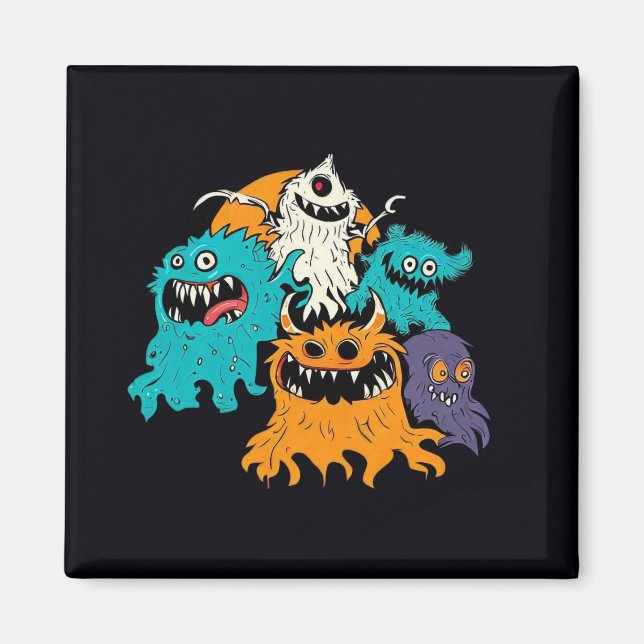 Imã Halloween/Monster/Outubro/Queda (Frente)
