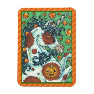 ÍMÃ HALLOWEEN MUSTANG, WILD PINTO UNICORN MAGNET