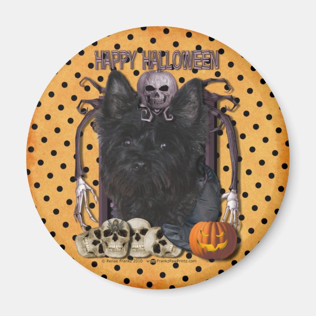 Imã Halloween Nightmare - Cairn Terrier - Rosco (Frente)