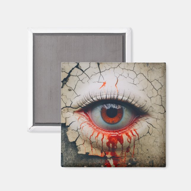 Imã Halloween One Eye Que Chora Magneta De Sangue (Front/Back)