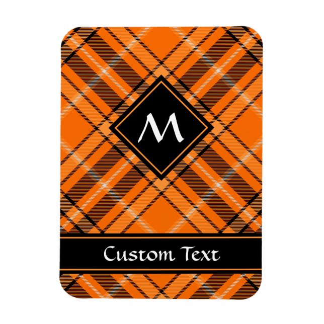 Ímã Halloween Orange Tartan (Vertical)