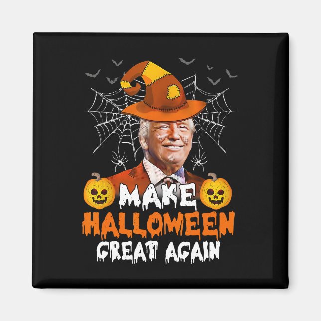Imã Halloween Ótimo Novamente Engraçado Trump Jack O L (Frente)