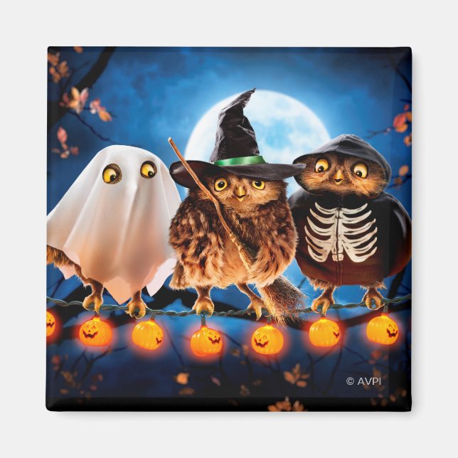 Imã Halloween Owls (Frente)