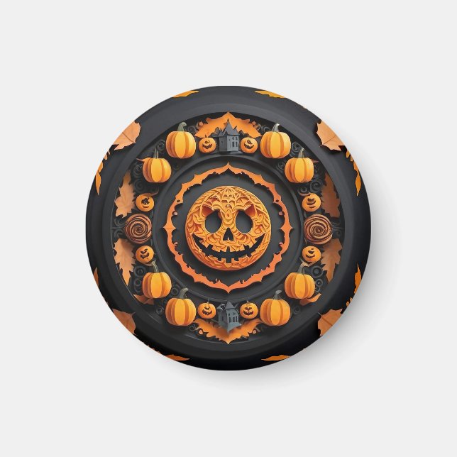 Imã Halloween Papercuat Mandala (Frente)