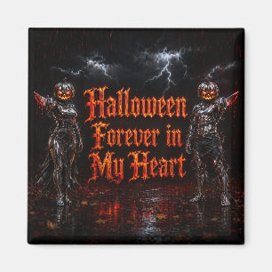 Imã Halloween Para Sempre No Meu Coração Abóbora Gótic