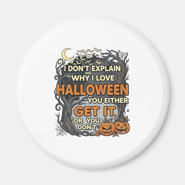 Imã Halloween Pegue-o Árvore Assustadora Abóboras Morc (Frente)