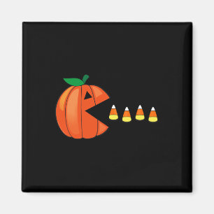 Imã Halloween Pumpkin Comendo Milho Doce