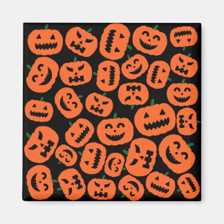Imã Halloween Pumpkin Faces Magnet