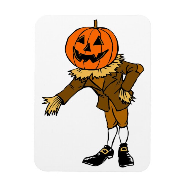 ÍMÃ HALLOWEEN PUMPKIN HEAD SCARECROW PILGRIM (Vertical)