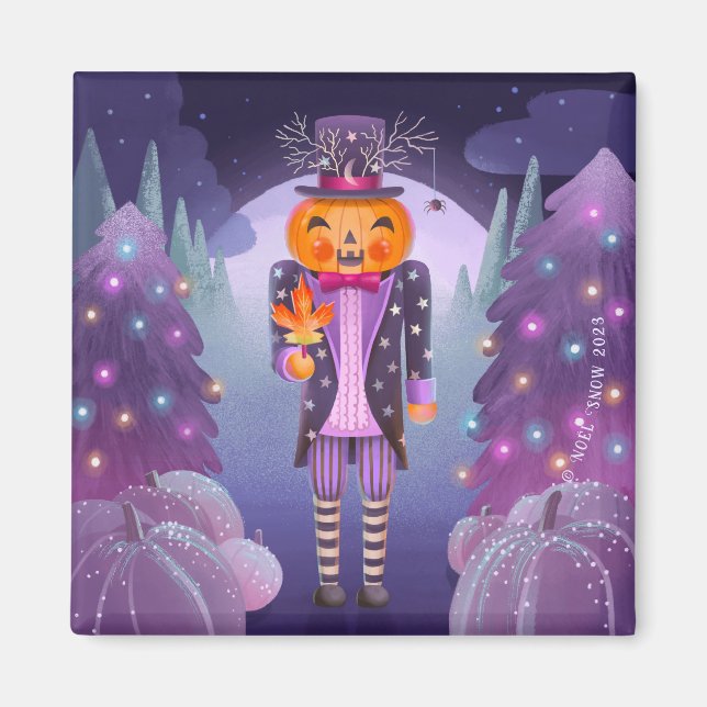 Imã Halloween Pumpkin Nutcracker (Frente)