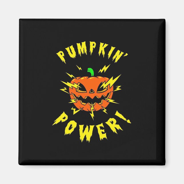 Imã Halloween Pumpkin Power (Frente)