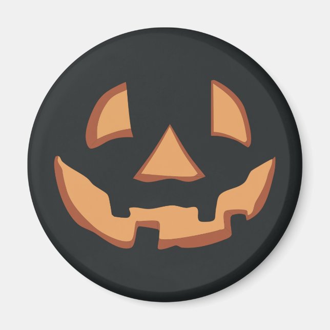 Imã Halloween - rosto de abóbora (Frente)